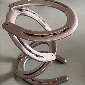 Beautiful Handmade Bronze Horseshoe Bottle Holder or Accent Piece